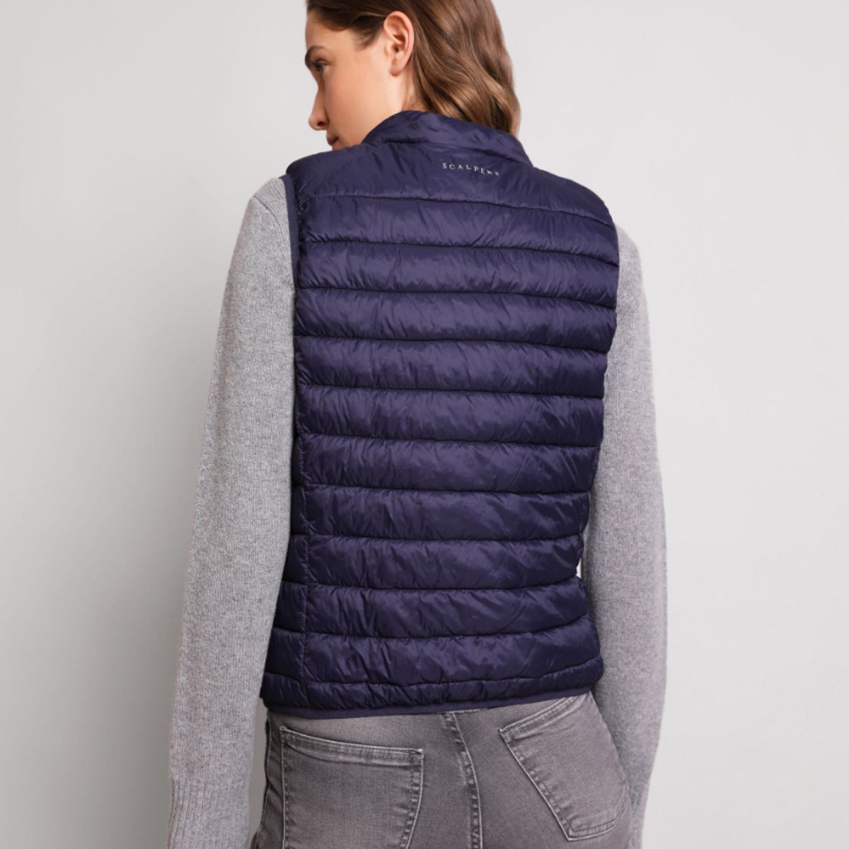 SCALPERS - Parka Sin Mangas Acolchado Calavera Navy