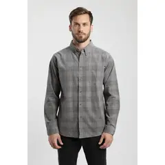 FROENS - Camisa manga larga Corduroy Yarn gris - Algodón orgánico