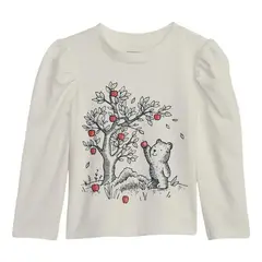 GAP - Polera Gráfica Manga Larga Blanco