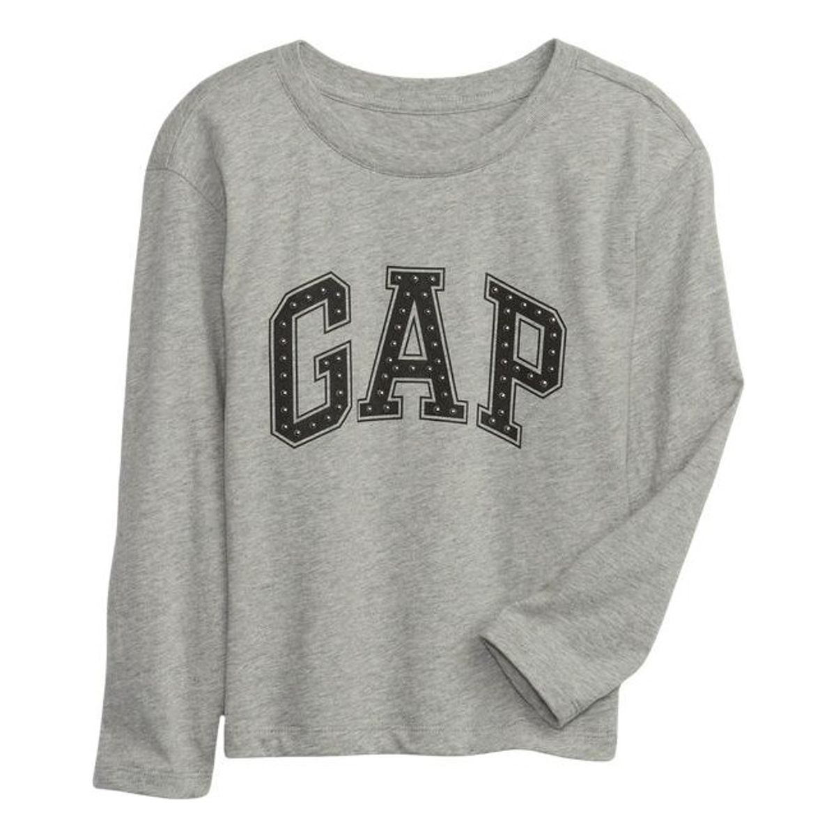 GAP - Polera Logo Lentejuelas Manga Larga Gris GAP