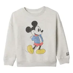GAP - Polerón Mickey Mouse Sin Cierre Gris