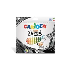 CARIOCA - Plumones Super Brush 20 Colores - SC