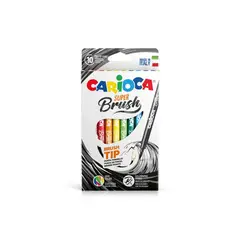 CARIOCA - Plumones Super Brush 10 Colores - SC