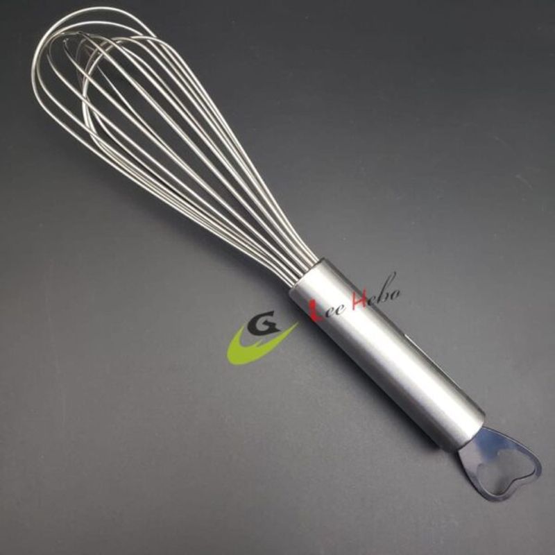GENERICO - Batidor Mezclador De Acero 30Cm Reposteria Con Destapador