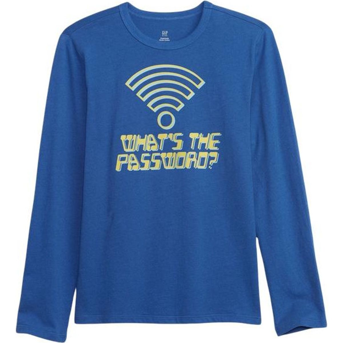 GAP - Polera Gráfica Manga Larga Azul GAP