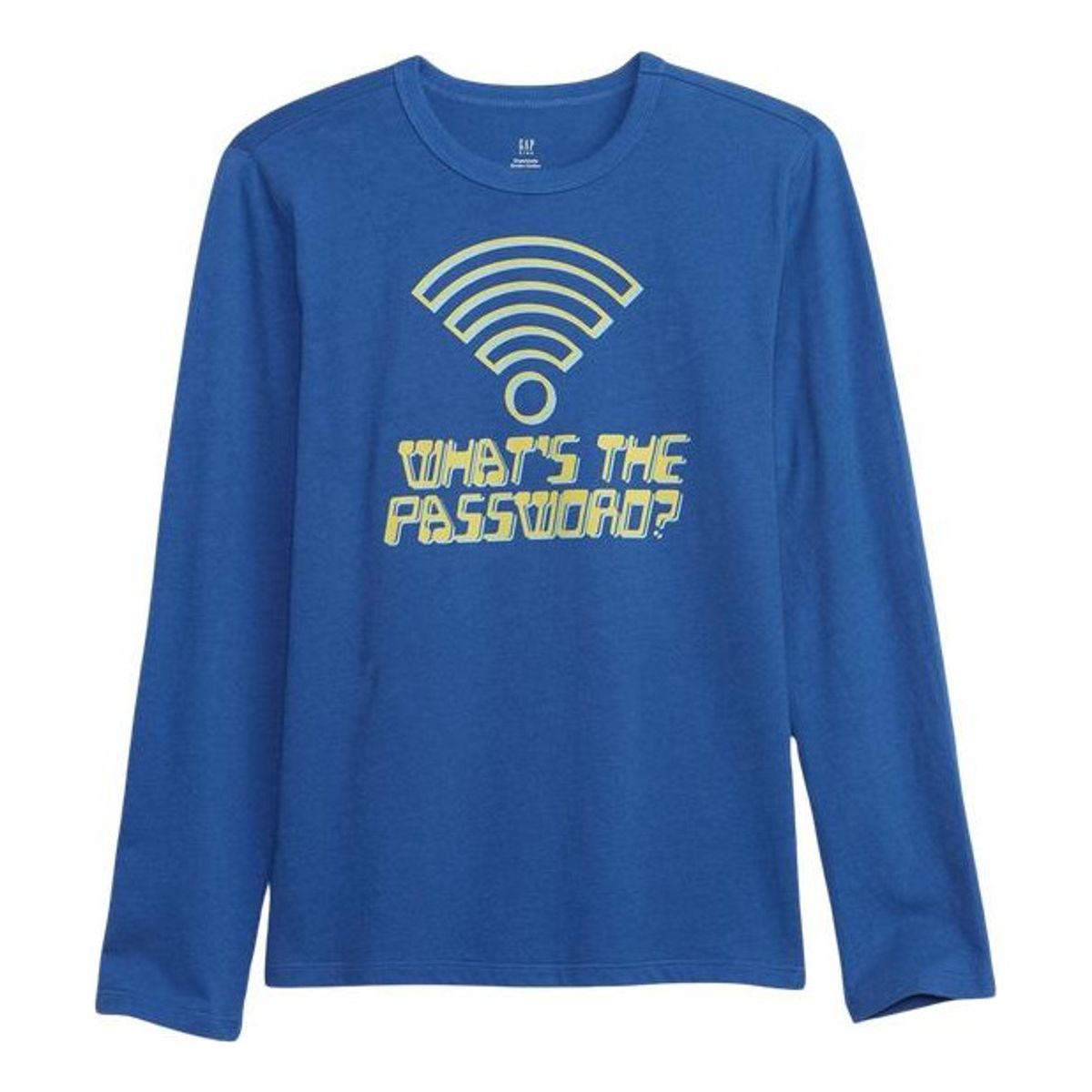 GAP - Polera Gráfica Manga Larga Azul GAP