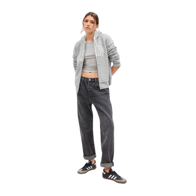 GAP - Polerón Sherpa Con Cierre Gris GAP