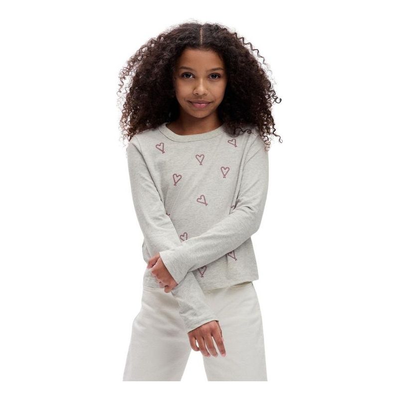 GAP - Polera Manga Larga Gris GAP