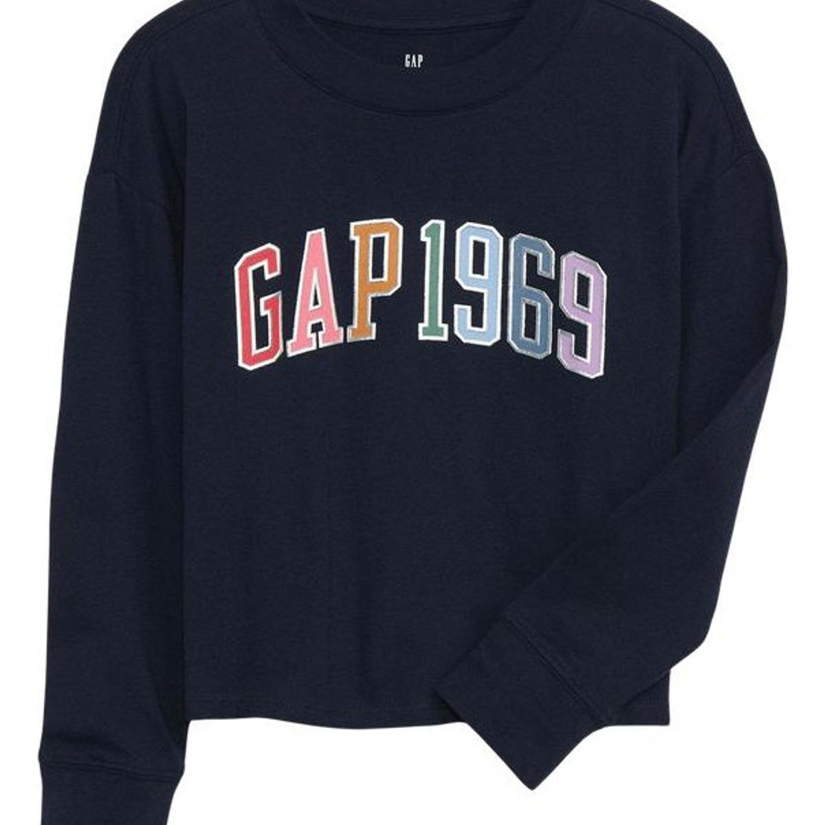 GAP - Polera Logo Manga Larga Azul Marino GAP