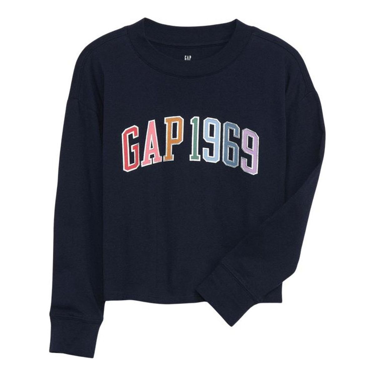 GAP - Polera Logo Manga Larga Azul Marino GAP