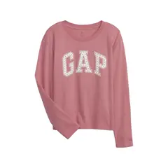GAP - Polera Logo Lentejuelas Manga Larga Rosa