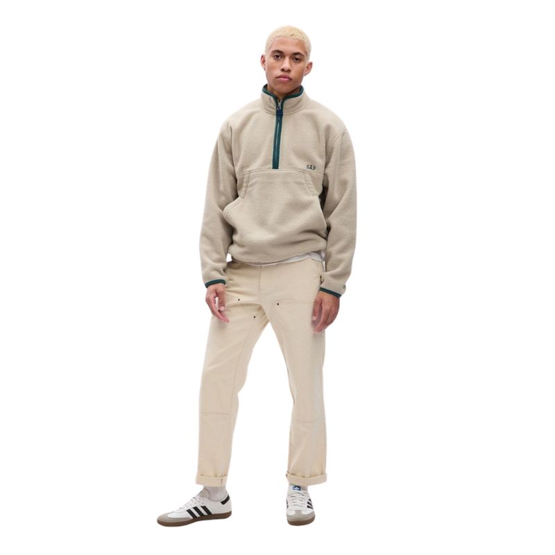 GAP - Polar Con Medio Cierre Bicolor Beige GAP