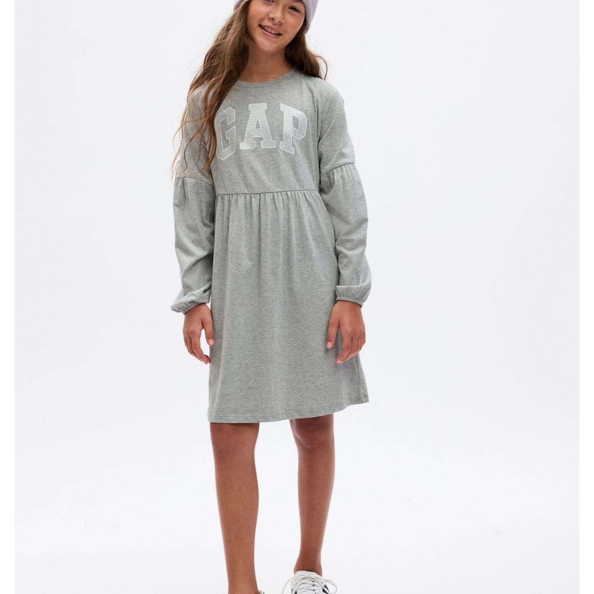 GAP - Vestido Logo Niña Gris