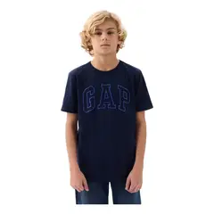 GAP - Polera Logo Manga Corta Azul Marino