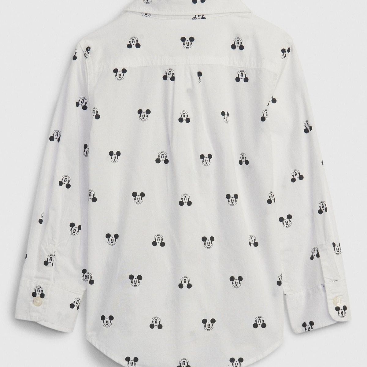 GAP - Camisa Mickey Mouse Manga Larga Blanco GAP
