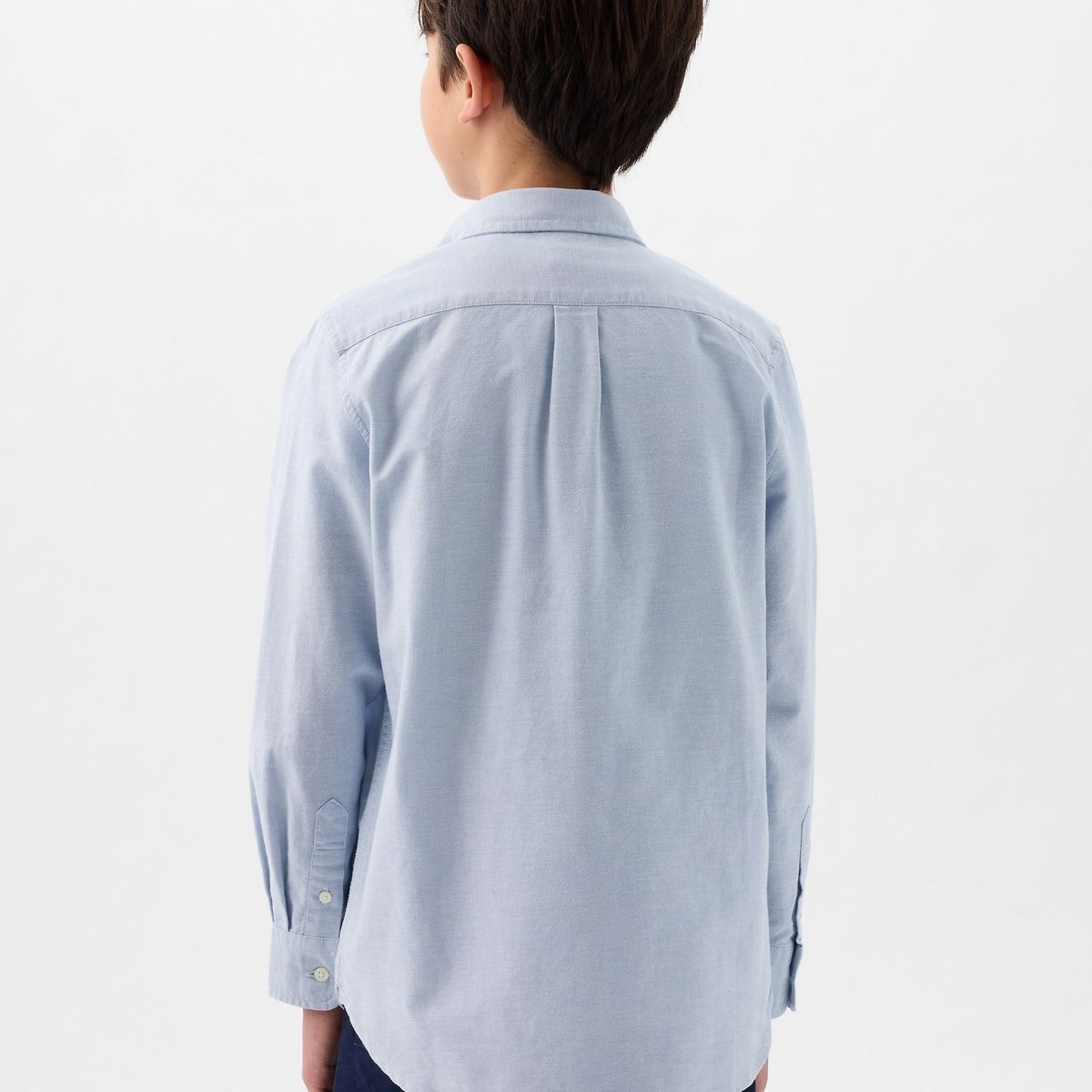 GAP - Camisa Oxford Manga Larga Niño Celeste