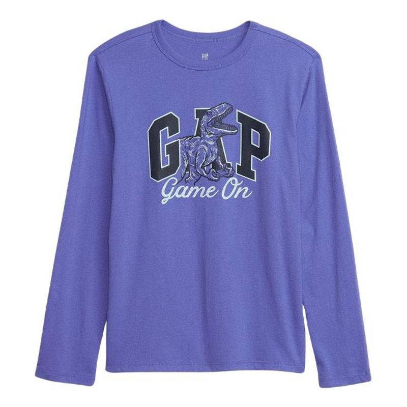 GAP - Polera Logo Manga Larga Azul GAP