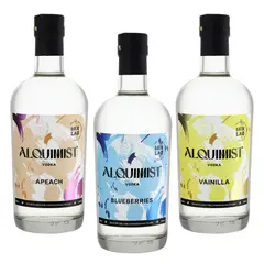 GENERICO - Pack Vodka Alquimist 700cc: Blueberries + Vainilla + Apeach