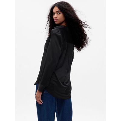 Imagen 2 del producto Blusa Satin Manga Larga Mujer Negro