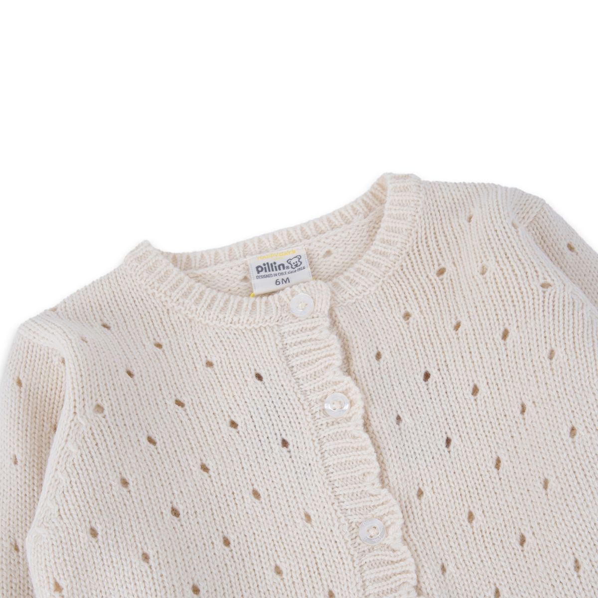PILLIN - Chaleco Bebé Niña Crudo Pillin PILLIN