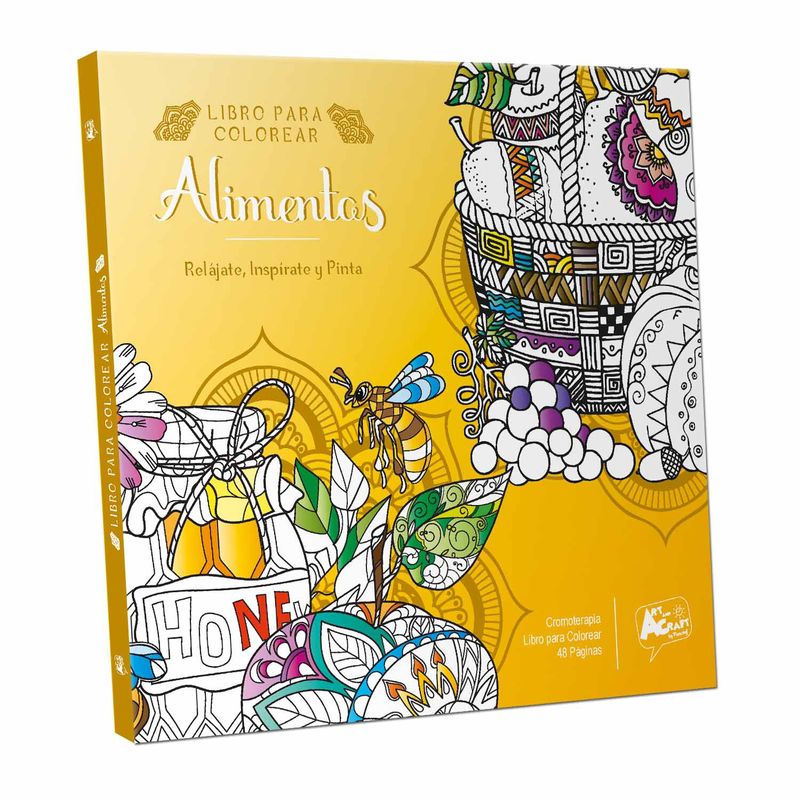 PRONOBEL - Libro Para Colorear Alimentos 48 Pág. Art & Craft