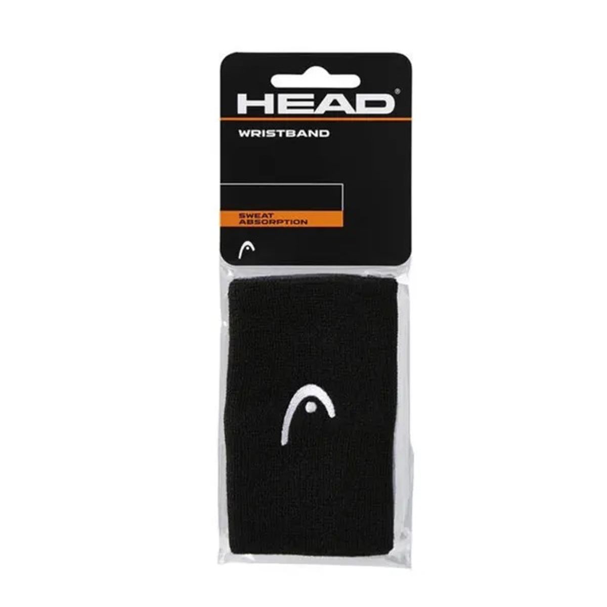 HEAD - Muñequera Head Larga Negro X2 Tenis Padel