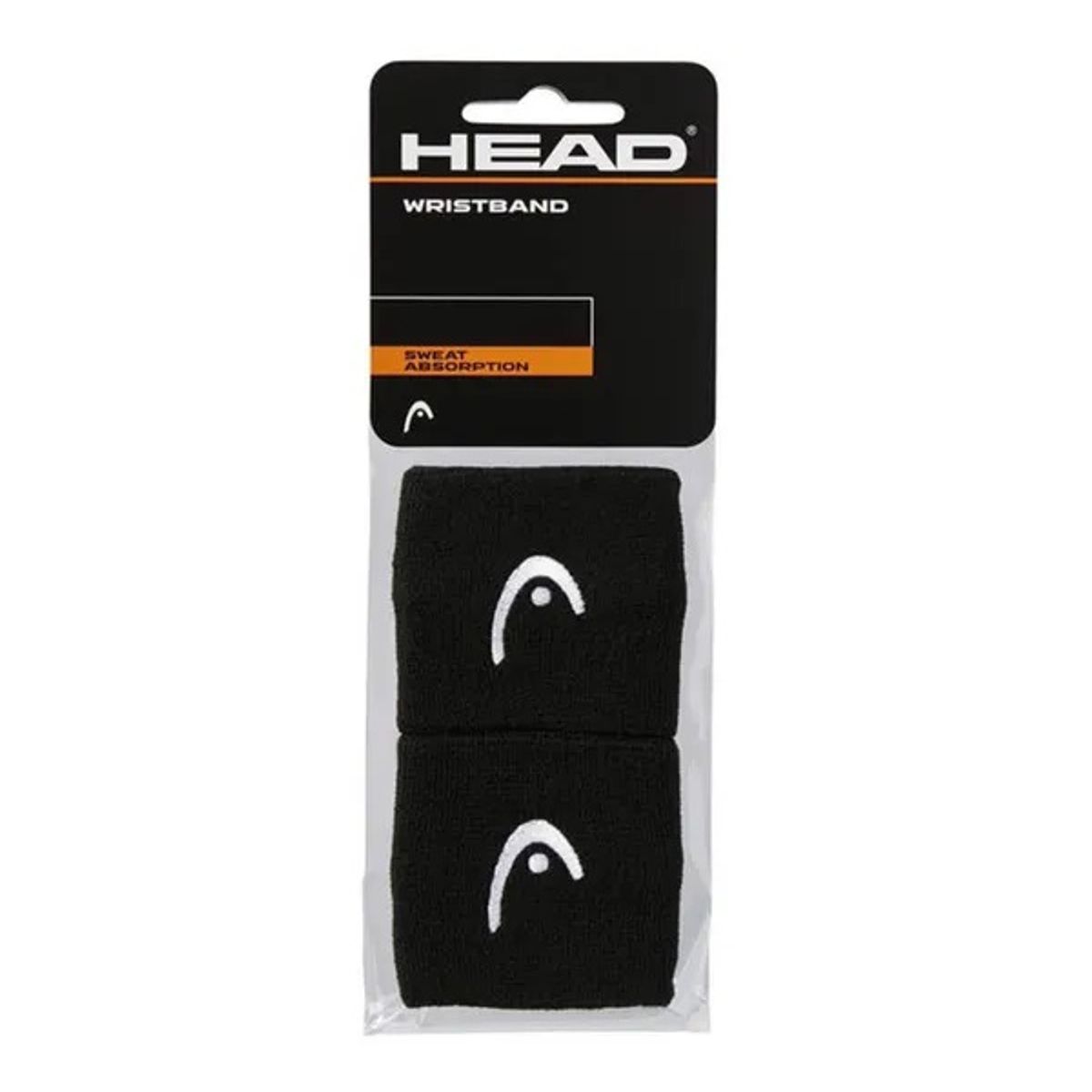 HEAD - Muñequera Head 25 Negro X2 Tenis Padel