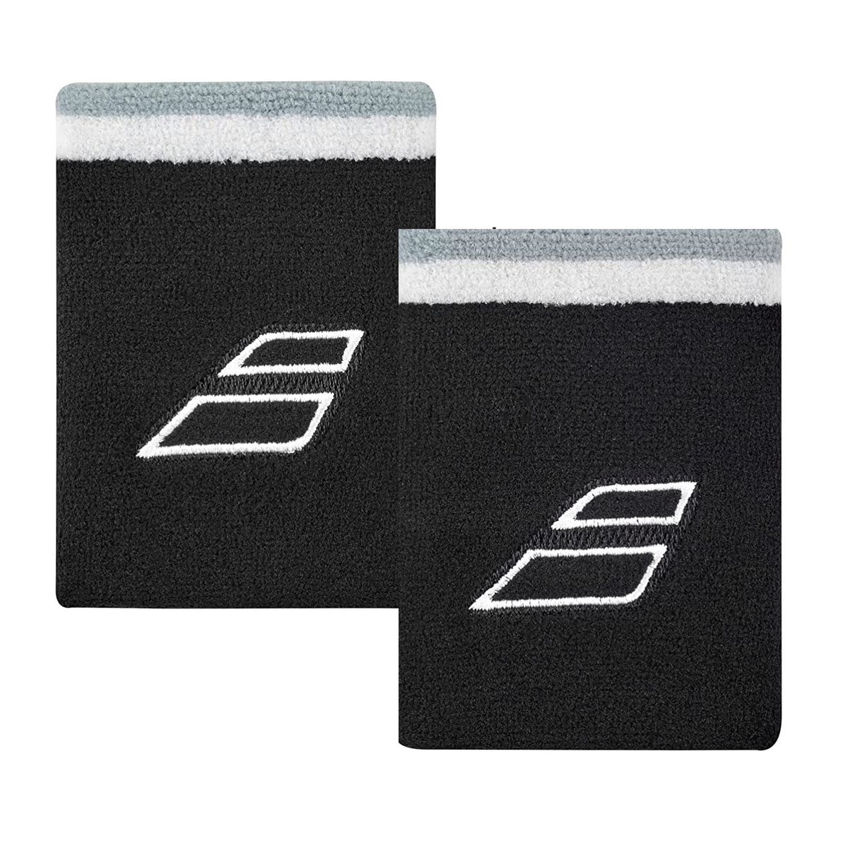 BABOLAT - Muñequera Babolat Jumbo Terry Negro Blanco X2 Tenis Padel