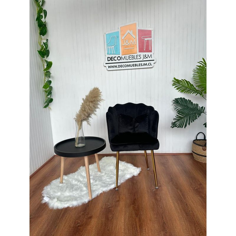 GENERICO - Sillon Corona Velvet NEGRO