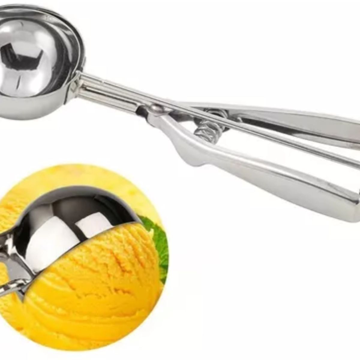 GENERICO - Cuchara Para Helado “M” 22Cm Acero Inoxidable