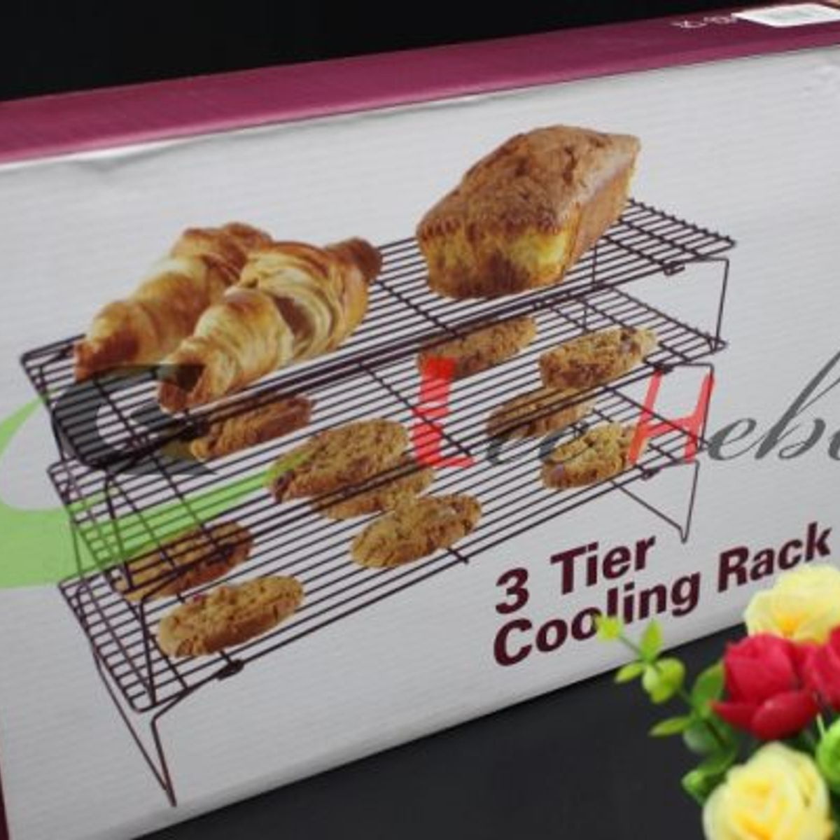 GENERICO - Juego 3 Pisos Rejillas Enfriamiento Soporte Para Pan
