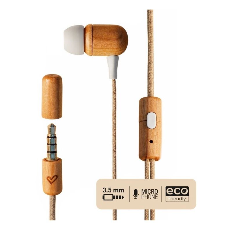 ENERGY SISTEM - Audifonos Energy Sistem Eco Cherry Wood Con Manos Libre Color Madera