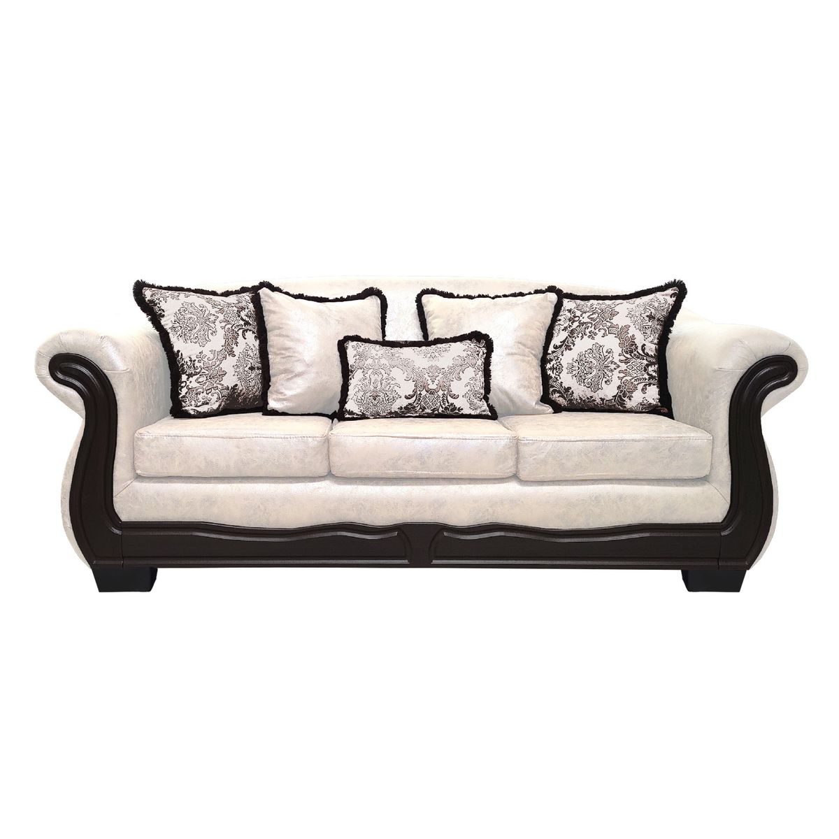 AMERICA DECORA - Sofá Con Resorte Estructural 4 Cuerpos Búfalo Envejecido