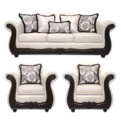 AMERICA DECORA - Living 4-1-1 Grand Búfalo Jaspeado Blanco Deluxe