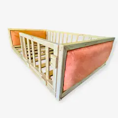 MPA DECOHOGAR - Cama infantil semitapizada acolchada - 1 plaza rosada