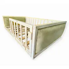 MPA DECOHOGAR - Cama infantil semitapizada acolchada - 1 plaza gris