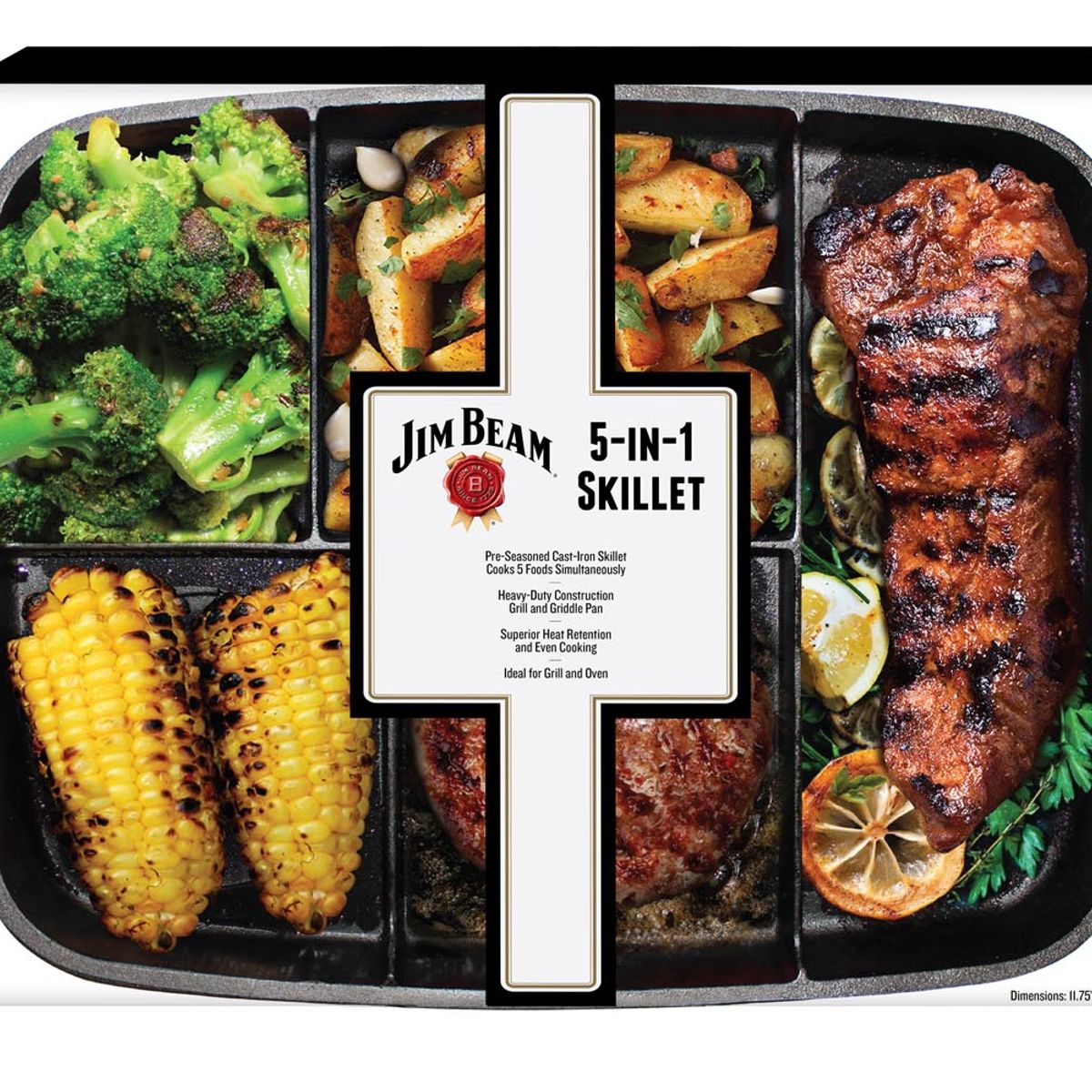 JIM BEAM - Fuente 5 Compartimientos Hierro Fundido