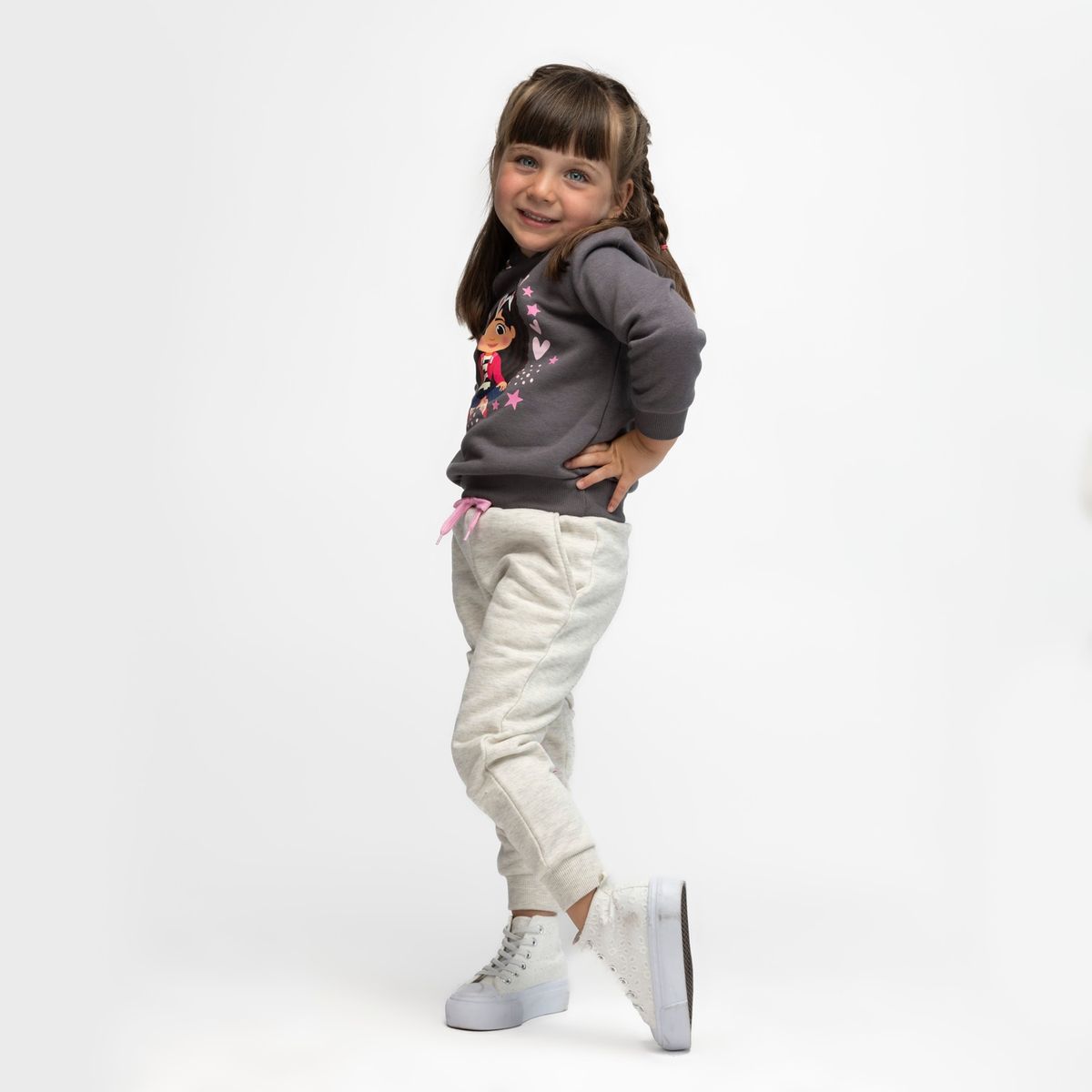 LA CASA DE GABBY - Pantalon de Buzo Niña Pandy Gris Gabby Doll House