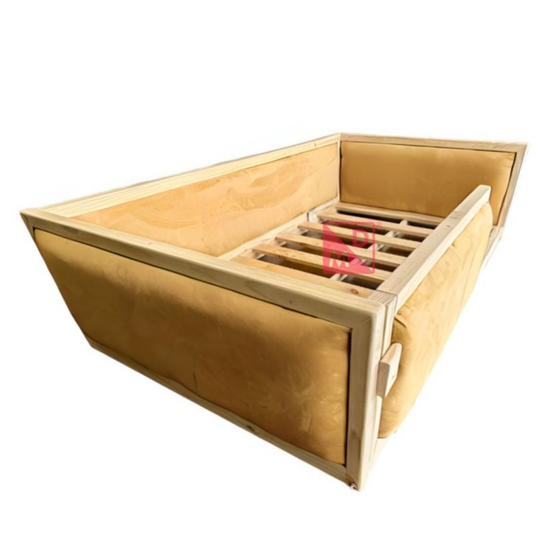 MPA DECOHOGAR - Cama infantil acolchada en felpa - 1,5 plaza beige