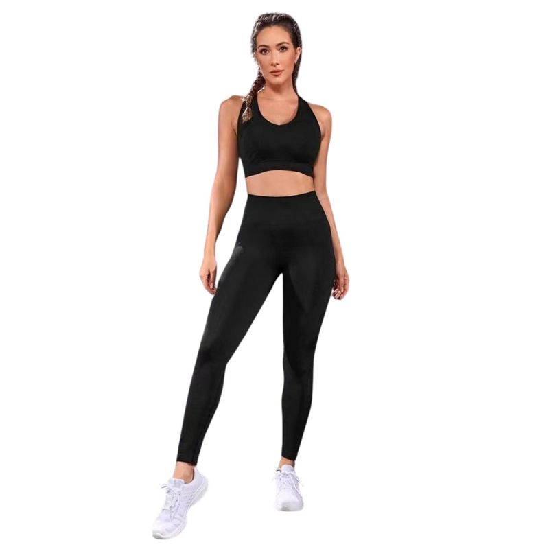 SUKHA - Conjunto Push Up Sin Mangas Tiro Alto Celular Negro Sukha