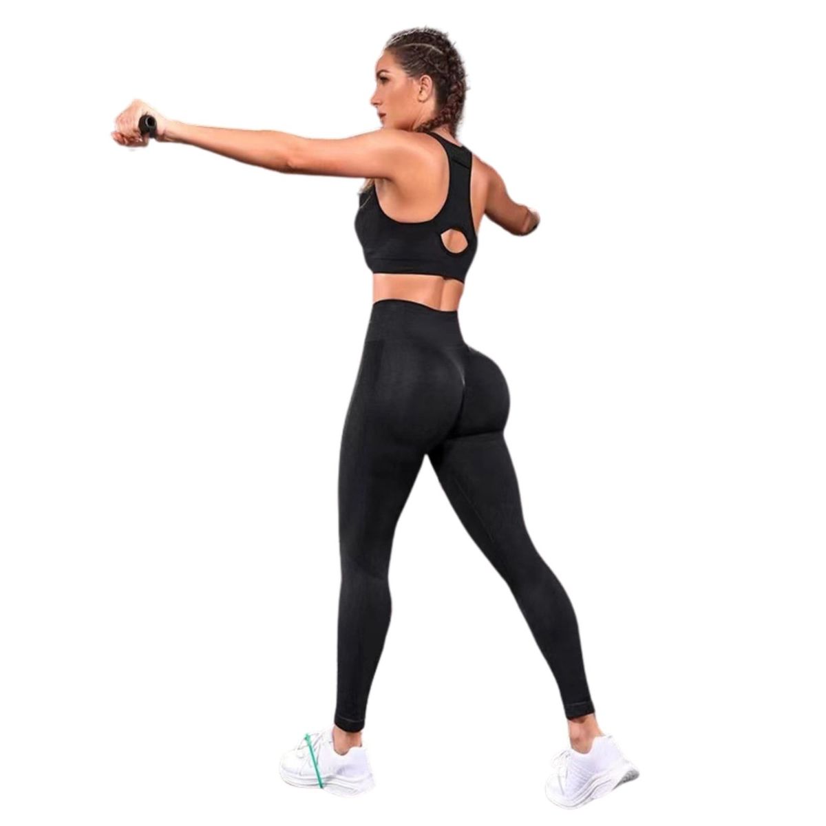 SUKHA - Conjunto Push Up Sin Mangas Tiro Alto Celular Negro Sukha