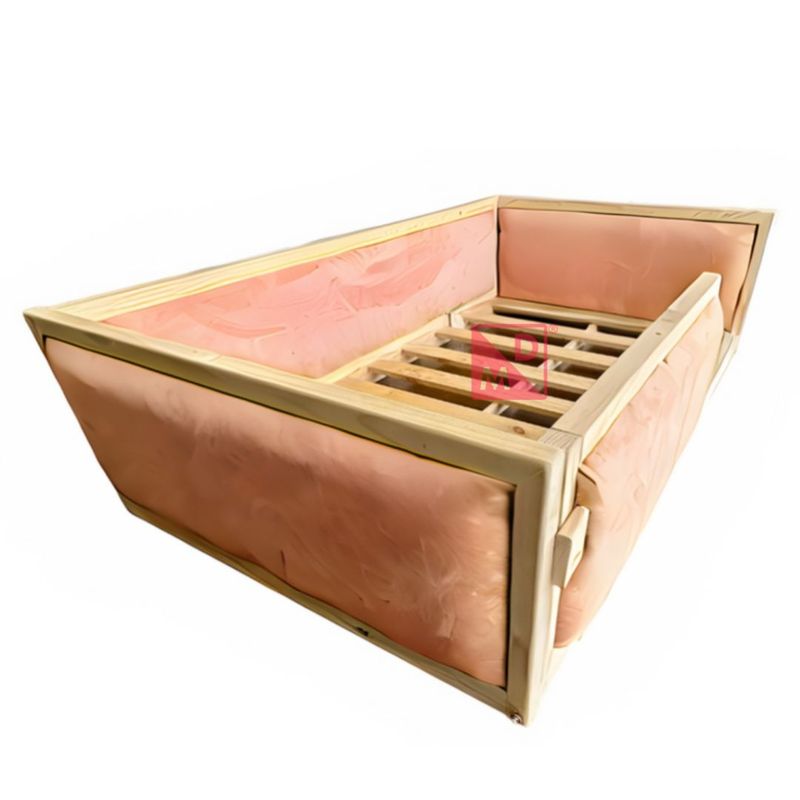 MPA DECOHOGAR - Cama infantil acolchada en felpa - 1,5 plaza rosado