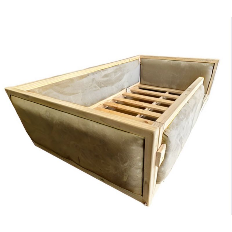 MPA DECOHOGAR - Cama infantil acolchada en felpa - 1,5 plaza gris