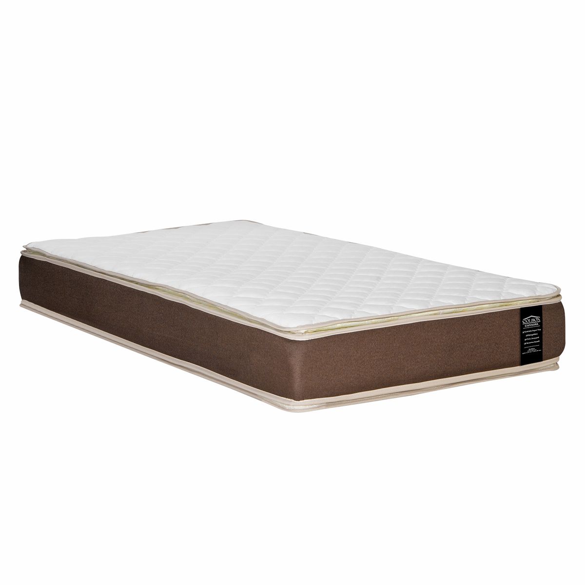 COLBOX - Colchon New Canaima 1.5 Plazas Chocolate 105x190x26 Cm