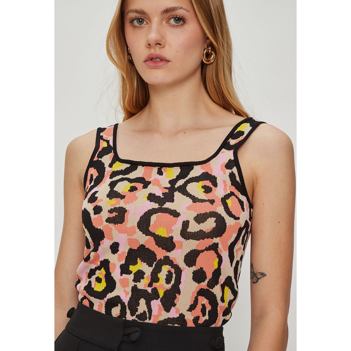 IO - Polera Sin Mangas Beige Mujer Io