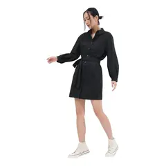 GAP - Vestido Camisero Negro