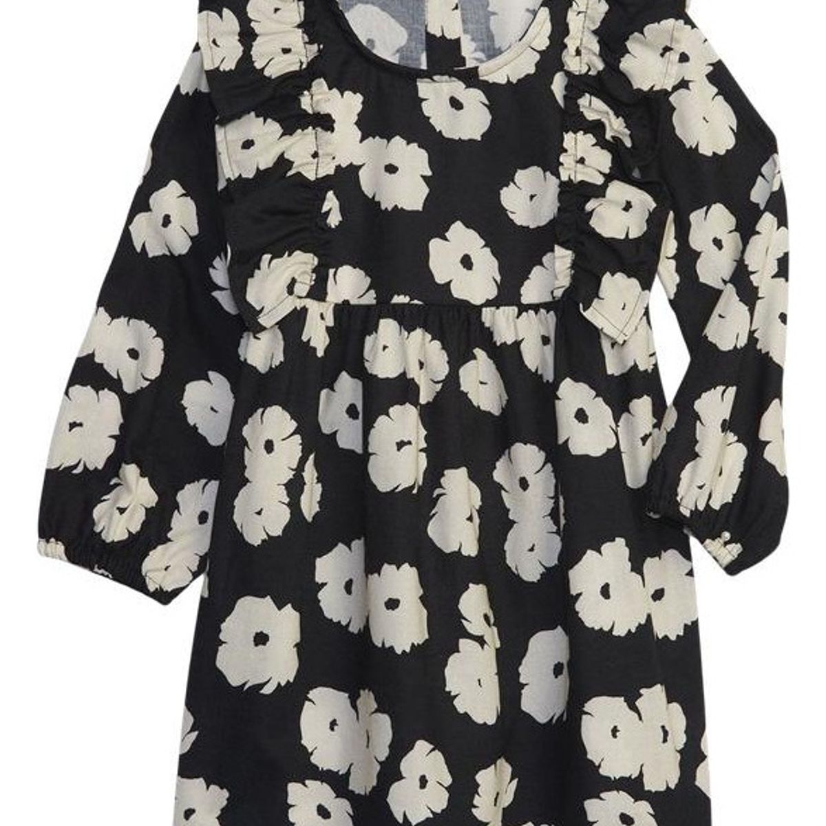 GAP - Vestido Vuelos Flores Negro GAP