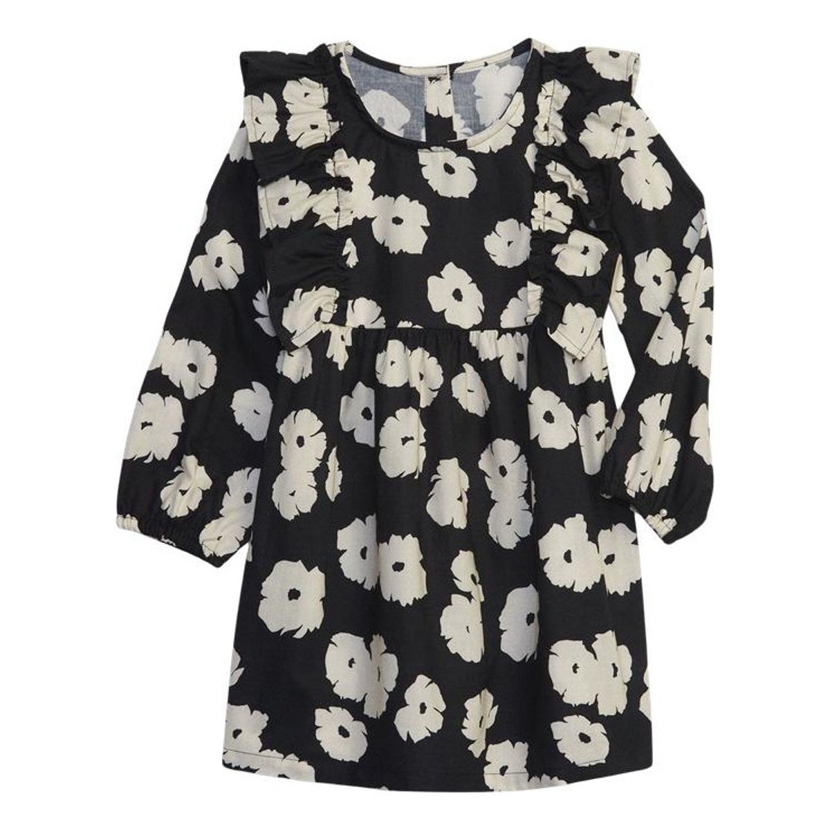 GAP - Vestido Vuelos Flores Negro GAP