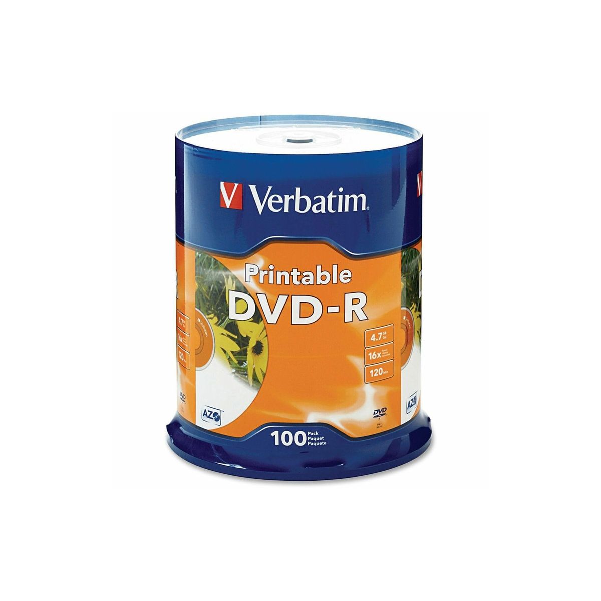 VERBATIM - DVD Virgen Torre 100 und. DVD-R 4.7gb Imprimible VERBATIM