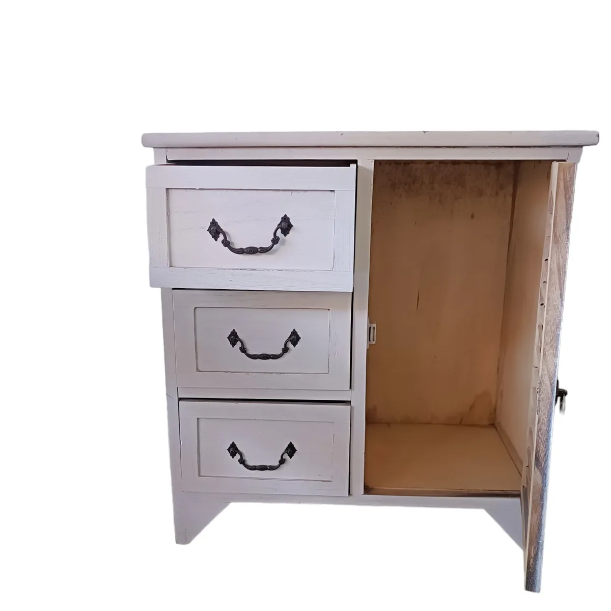 GENERICO - GABINETE MADERA ESTILO VINTAGE BLANCO